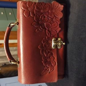 Patricia Nash Charonne Brown Leather Satchel